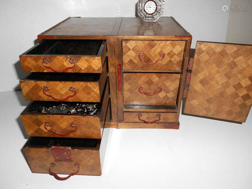 1880'S JAPANESE MEIJI TRAVELERS CAMPAIGN DESK JEWELRY BOXES