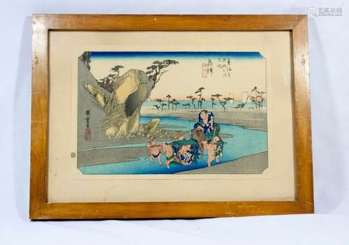 Small Vintage Japanese Woodblock Print