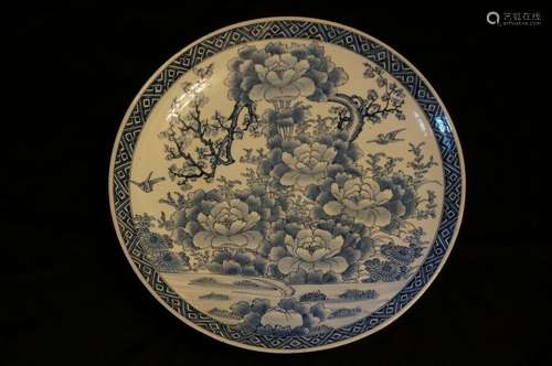 Real Japanese OLD IMARI high-class blue-and-white porcelain plate in 19c 22