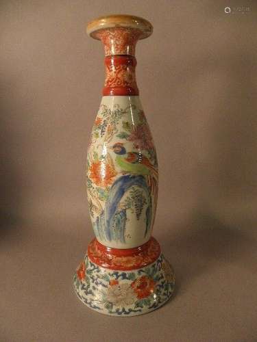 JAPANESE PORCELAIN CANDLESTICK  19TH CENTURY