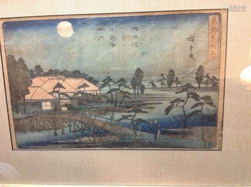 Antique Original Hiroshige Japanese Ukiyoe Print