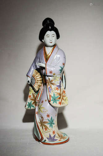 Vintage Japanese Porcelain Large Geisha Statue - 18 inches tall - *