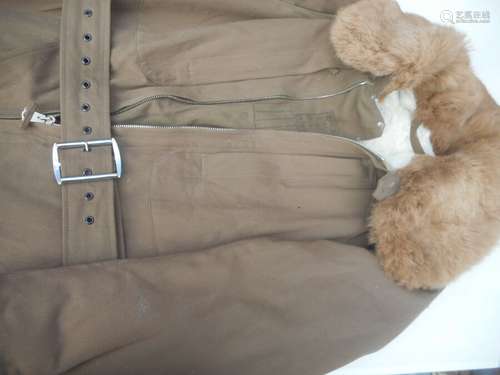 WW2 Imperial Japanese Winter Flight Suit Rabbit Fur Lining Rare