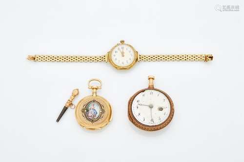 Lot 3 Montres Gousset En Or: