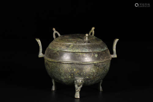 CHINESE BRONZE TRIPOD CENSER