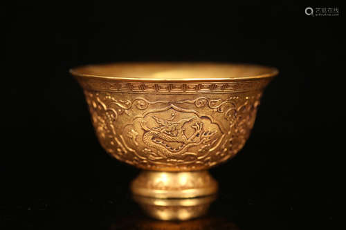 CHINESE GILT BRONZE BOWL