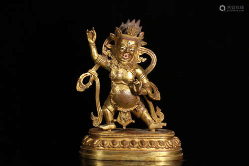 CHINESE GILT BRONZE STATUE