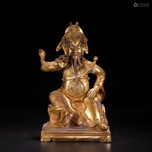 CHINESE GILT BRONZE STATUE