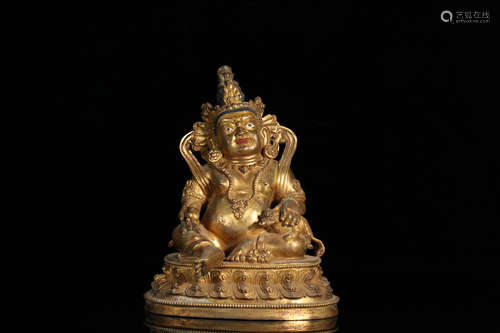 CHINESE GILT BRONZE STATUE, 18TH CENTURY