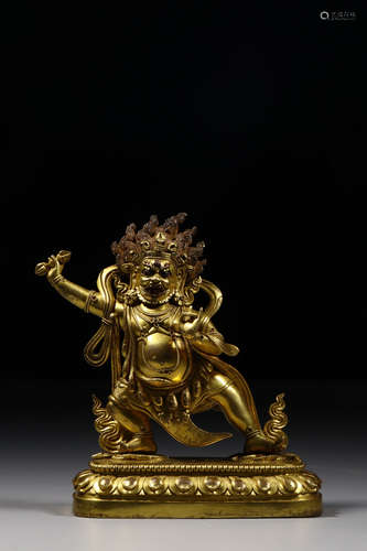 CHINESE GILT BRONZE CENSER