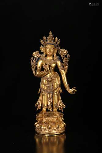 CHINESE GILT BRONZE DECORATION