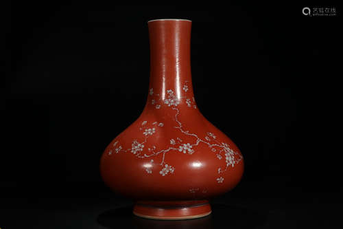 CHINESE RED GLAZED, DAOGUANG MARK