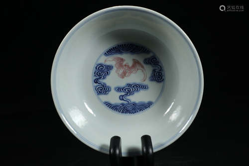 CHINESE BLUE AND WHITE BOWL, GUANGXU MARK