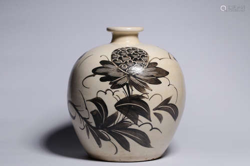 CHINESE BLACK GLAZED JAR