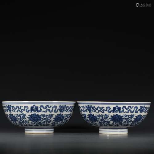 CHINESE BLUE AND WHITE BOWL, YONGZHENG MARK