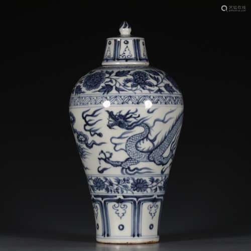 CHINESE BLUE AND WHITE VASE