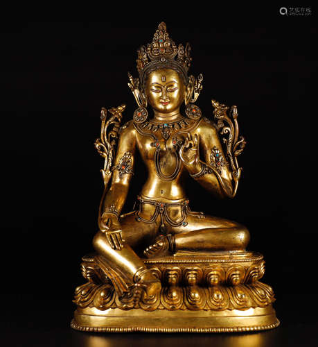 CHINESE GILT BRONZE STATUE