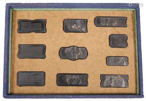 Qing Dynasty - Set of Ink with Scripture