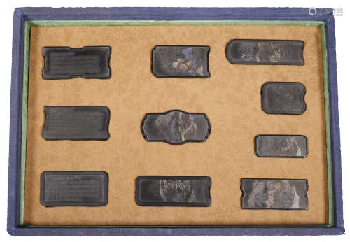 Qing Dynasty - Set of Ink with Scripture