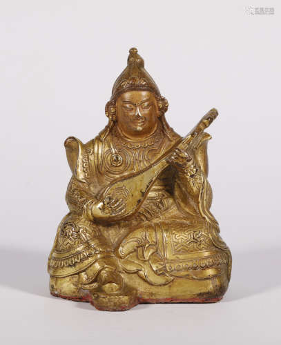 Qing Dynasty - Gilt Buddha Statue