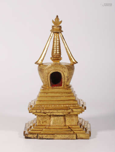Qing Dynasty - Gilt Stupa