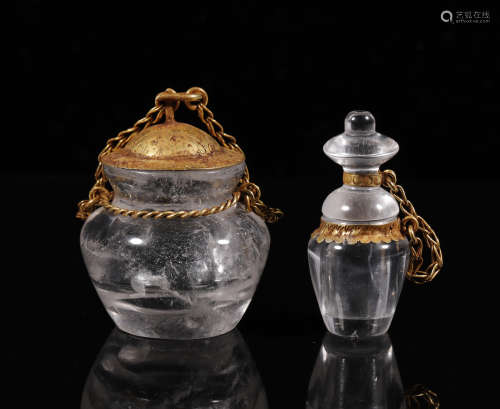 Liao Dynasty - Crystal with Gold Jar