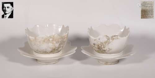 Song Dynasty - Pair of Ding Ware Cup