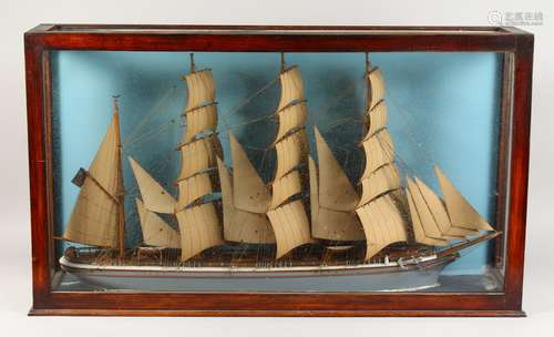 A LARGE FOUR MASTED MODEL OF THE BARQUE BERMUDA, Sunk by a V-Boat 1918, Named SARUM R.L.Y.C., in a