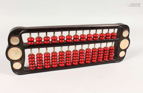 A CHINESE ABACUS. 15.5ins long.