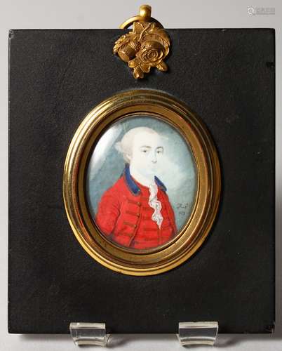 THOMAS REDMOND (CIRCA. 1745-1785) A GEORGE III OVAL PORTRAIT MINIATURE OF A GENTLEMAN, JOHN