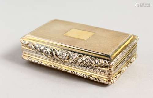 A GEORGE IV ENGINE TURNED SNUFF BOX. London 1821. Maker: TP.