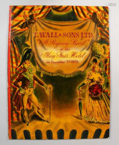 T. WALL & SON LTD, a Regency Revel at The Mayfair Hotel 1951 Menu.