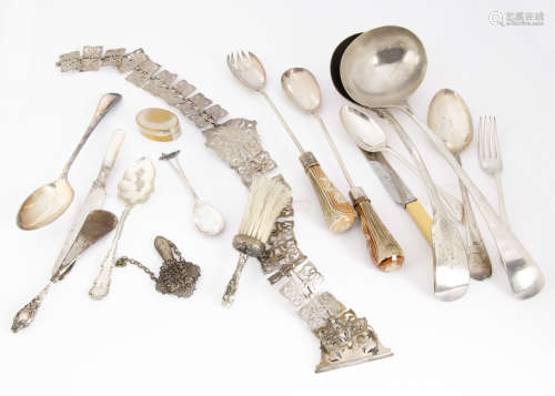 A large collection of 19th and 20th Century silver plated flatware, including a canteen of old
