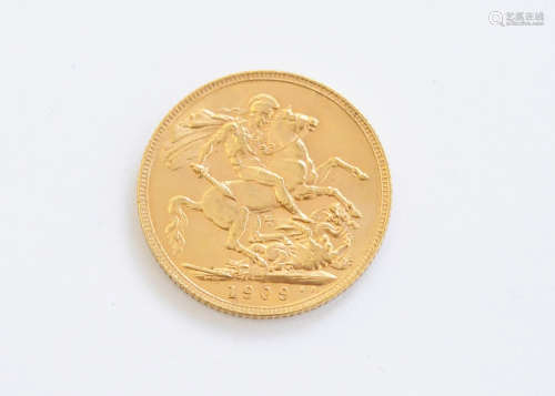 An Edward VII gold full sovereign, dated 1909 and VF