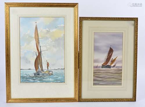Three Paul Stafford (1957-) watercolours on paper, depicting sailing boats, all signed, assorted