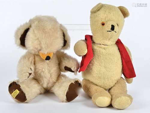 A Merrythought Cheeky teddybear, togther with a British post-war teddy (2)