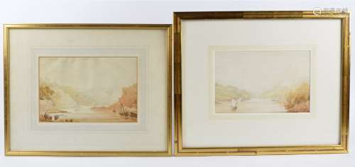 Five 19th Century watercolours, of the West Country, marked verso to some of titles Plymouth from