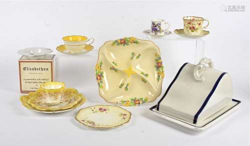 A quantity of English teaware, including part sets by Wilkinson, Foley china, a Royal Doulton Minden