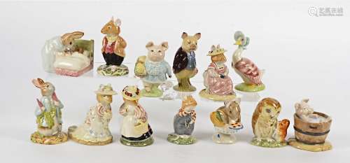 Beswick Beatrix Potter and Royal Doulton Brambly Hedge figures, including 'Lady Woodmouse', 'Pigling