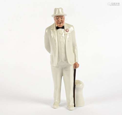 A Royal Doulton figure of Sir Winston Churchill, HN3057 modelled by Adrian Hughes, with original