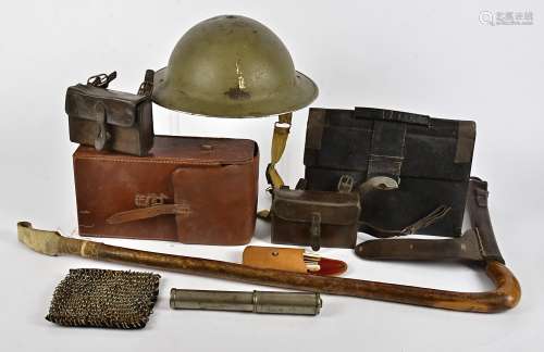 A small quantity of military collectables and other early 20th Century objects, including a