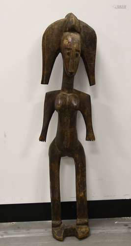 A Bammana female figure, Mali, height 100cm