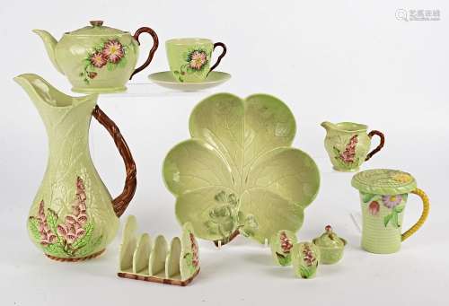 A quantity of Carlton Ware predominantly in the green colourway with floral decoration, including