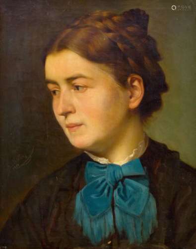 ANTON MÜLLER (1853 Vienna 1897) Portrait of a lady…
