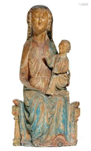 MADONNA AND CHILD, SEATED ON A THRONE, Gothic, Sou…