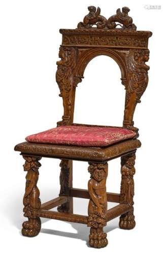 CARVED CHAIR, Renaissance, France, second half of …