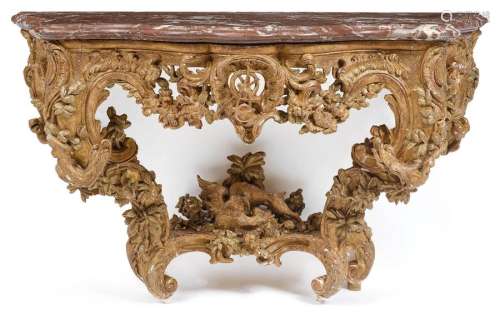 IMPORTANT, FINELY CARVED CONSOLE \