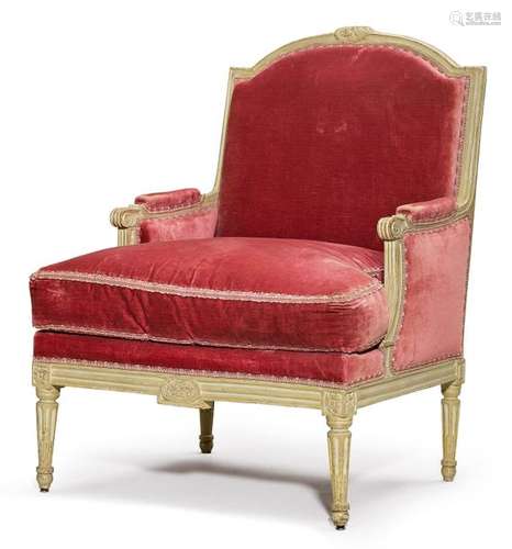 PAINTED BERGERE, late Louis XVI, Paris, 19th centu…