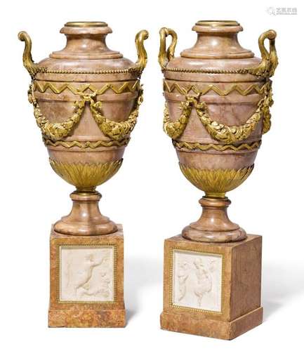 PAIR OF LARGE DECORATIVE VASES, Louis XVI, Paris c…