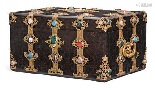 DOCUMENT COFFER WITH SEMI PRECIOUS STONES, Napoléo…